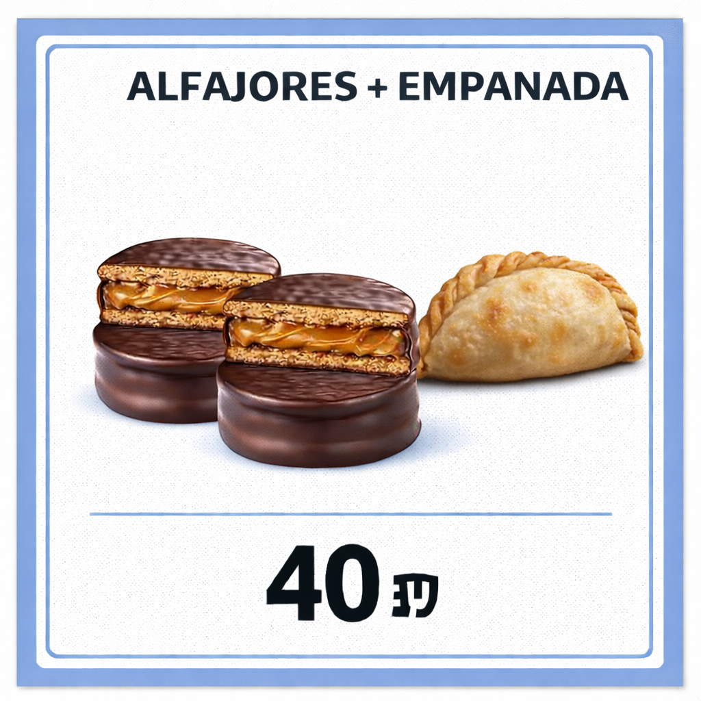 2 Alfajores Vajula + 1 Empanada