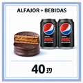 2 bebidas y 1 Alfajor Vajula
