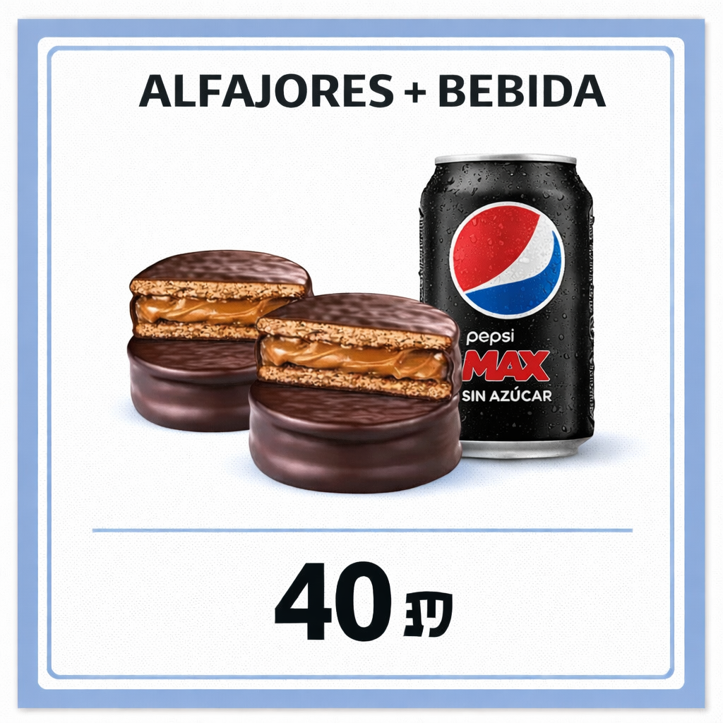 2 Alfajores Vajula + 1 Bebida